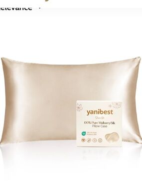 Yanibest Mulberry Silk zippered Pillowcases 2 in Champagne for hair & skin FLAW